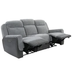 Scout Gray Reclining Living Room Set Power Reclining Sofa & Loveseat