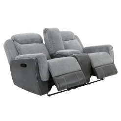 Scout Gray Reclining Living Room Set Power Reclining Sofa & Loveseat