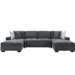 Slumber 3pc Double Storage Chaise Sleeper Sectional