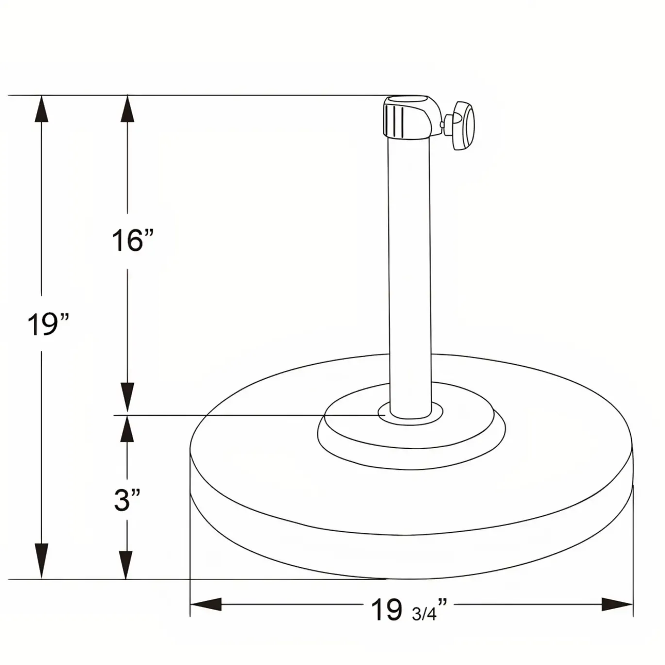 St. Barts 50lb Umbrella Base