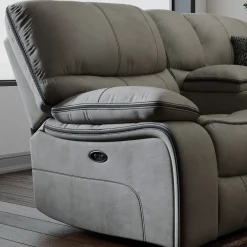 Trilogy Power Reclining Living Room Set-Gray
