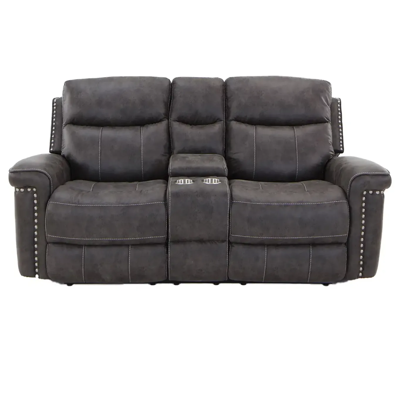 Triplex Reclining Console Loveseat
