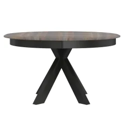 Vibrance Extendable Round Dining Table With Custom Finish Options