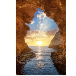 40x60 Grotto Sunset Glass Wall Art